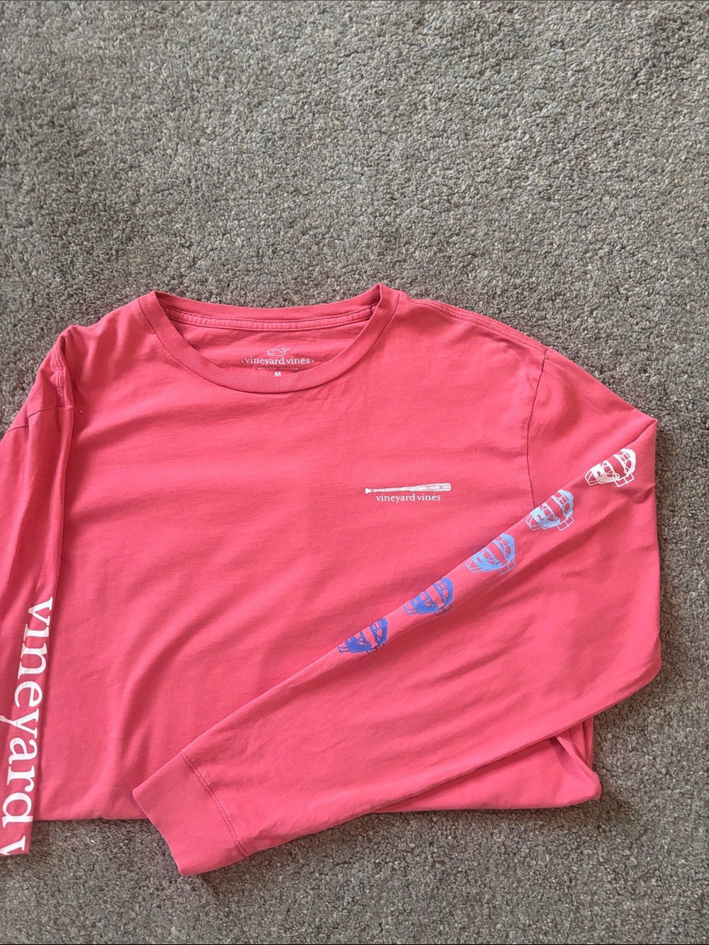 Vineyard Vines Long-Sleeve Tee in Coral